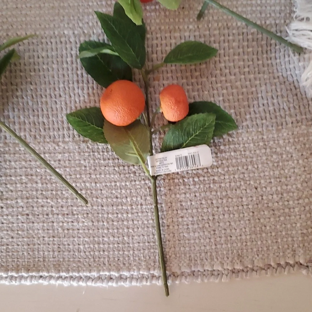 FAUX FRUIT PICK WITH ORANGES